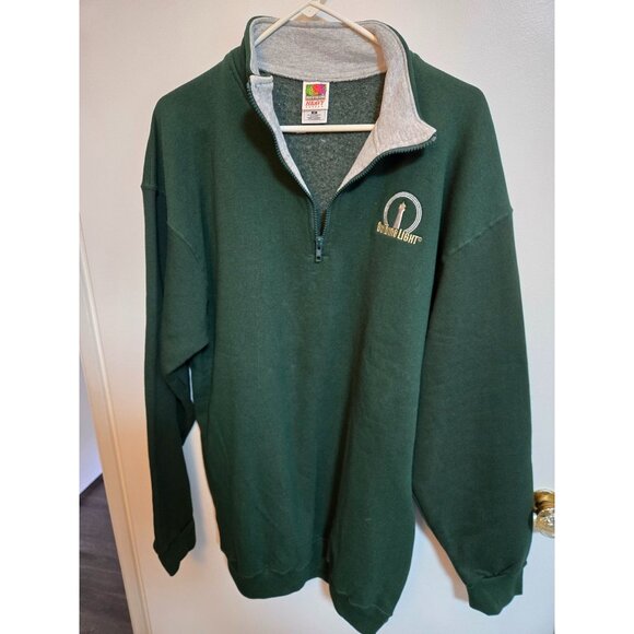 Vintage Sweatshirt With Zip 1/4 Long Sleeve Guiding Light Logo - Picture 1 of 5